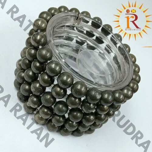 Pyrite Stone Bracelet - Color: Grey