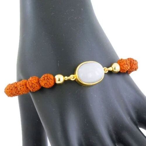 Rudraksh With Opal Stone Bracelet