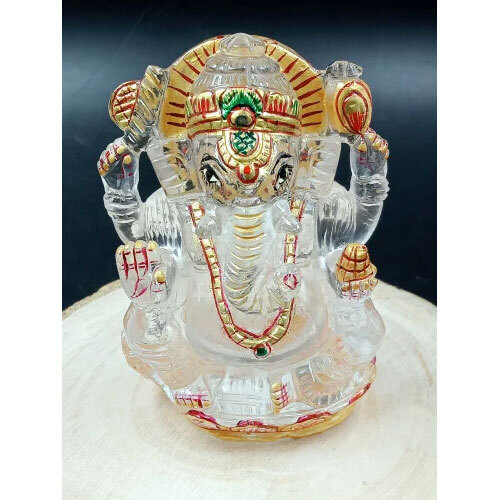 Natural Crystal Sphatik Ganesh Statue