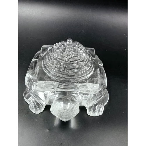 Home Sphatik Kachua Meru Shree Yantra (Crystal Shree Yantra)