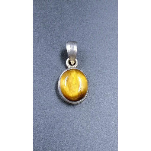 Tiger Eye Pendant In Silver