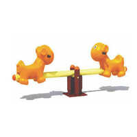 2 Seater Puppy See Saw - Frp Material, Customizable Size , Fun Design For Kids Aged 5-12