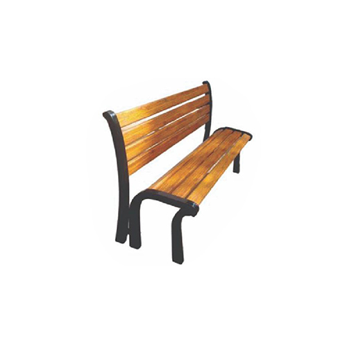 B06 Stylish Garden Bench - Solid Wood with Polished Finish | Durable Steel Support Frame, Modern Design, Custom Color Options