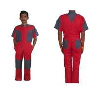 Factory Worker Uniform Shirt By Meera Apparels - Color: Red & Grey