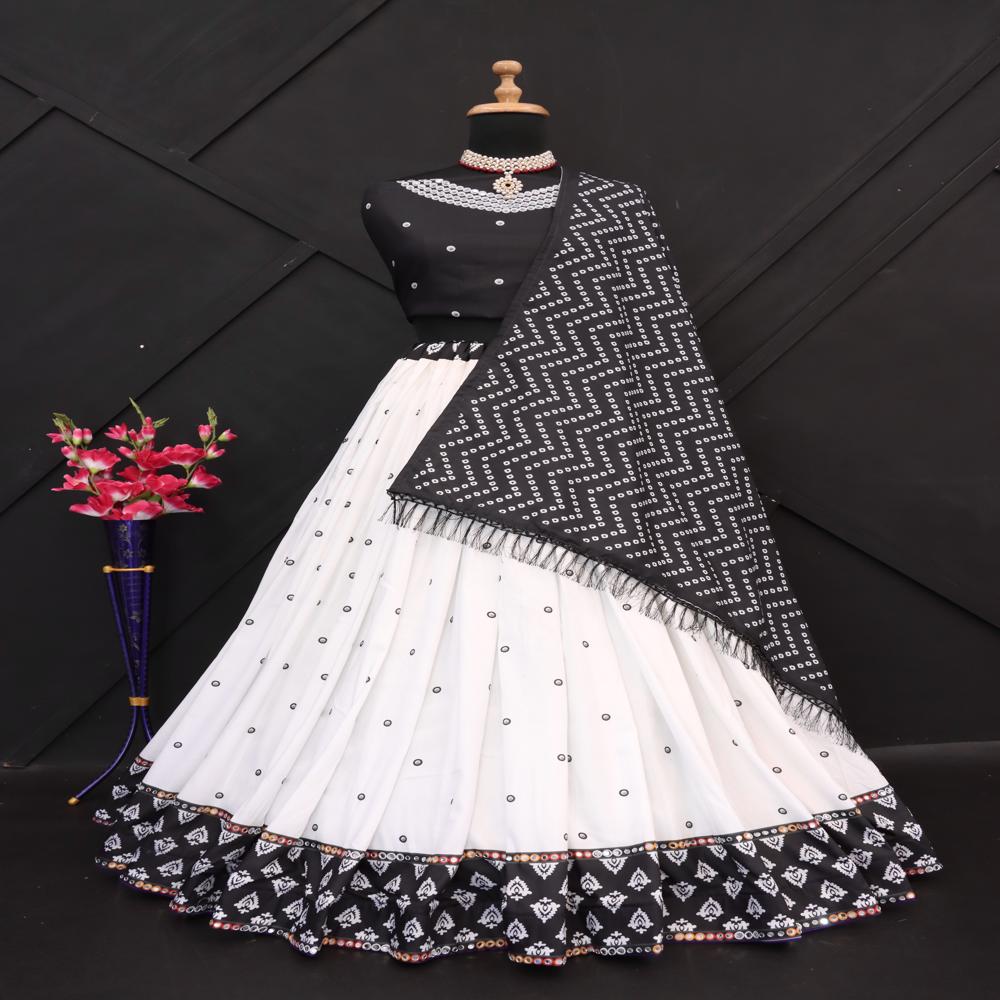 Digital Print Muslin Cotton Lehenga Choli