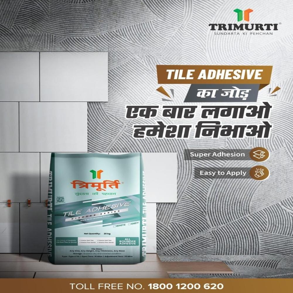 Trimurti 20 Kg Diamond Tile Adhesive (White) - Features: Single Component Just Add Water