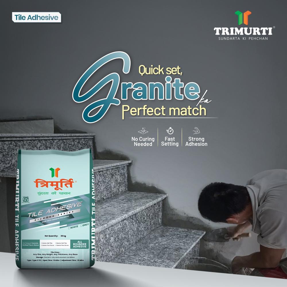 Trimurti 20 Kg Diamond Tile Adhesive (White) - Features: Single Component Just Add Water