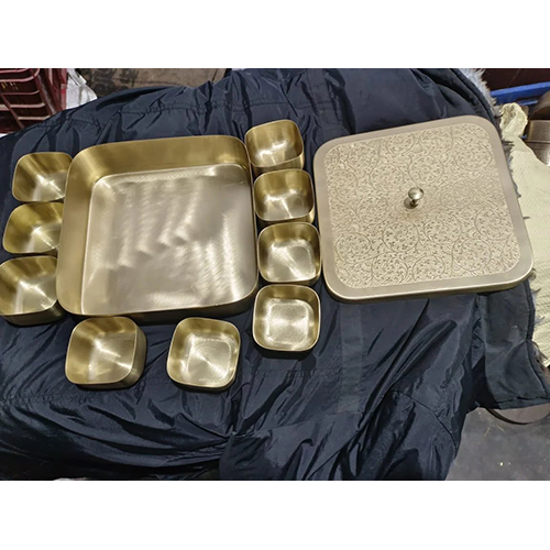 Brass Square  Masala  Box