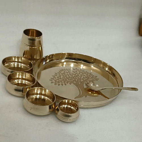 Kansa Thali Set - Color: Gold