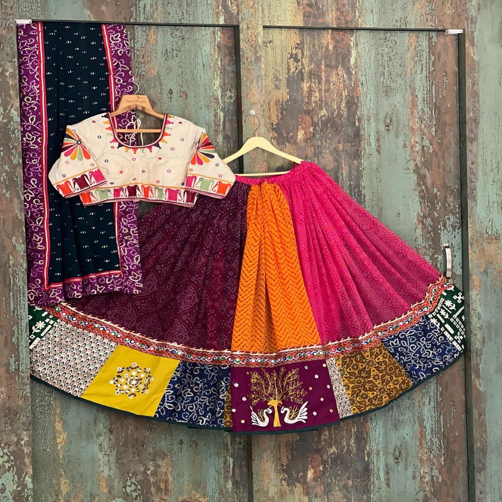 Digital Print Muslin Cotton Lehenga Choli