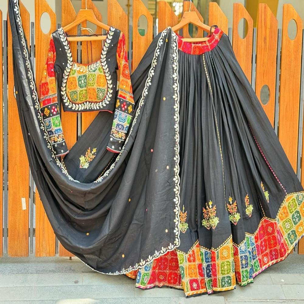 Digital Print Muslin Cotton Lehenga Choli