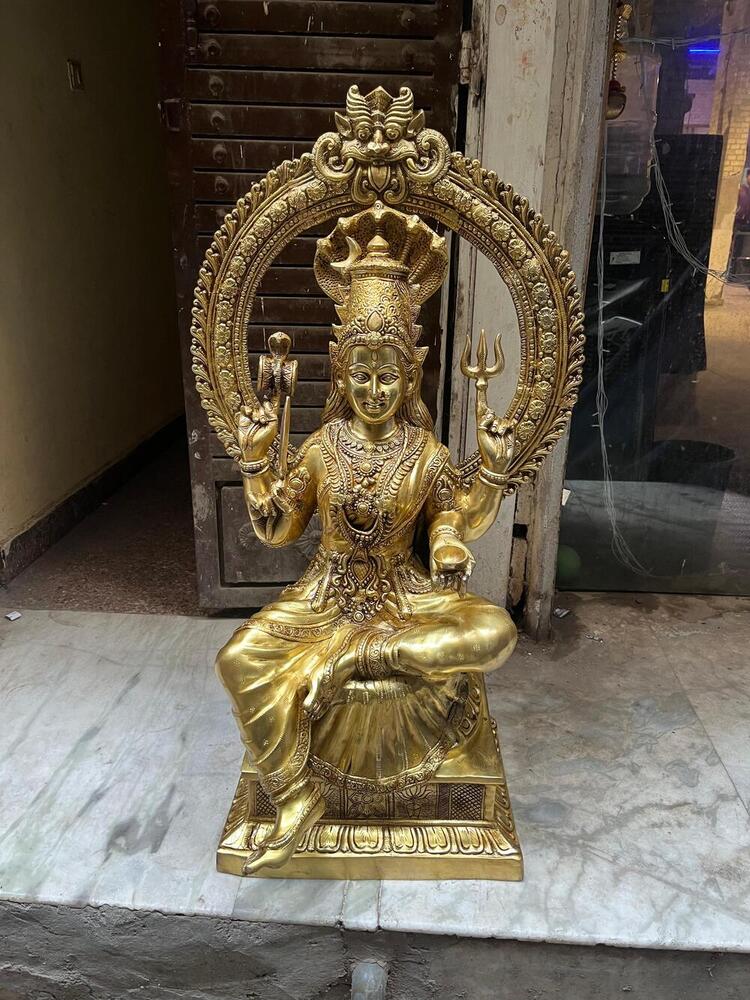 Laxmi brass statue