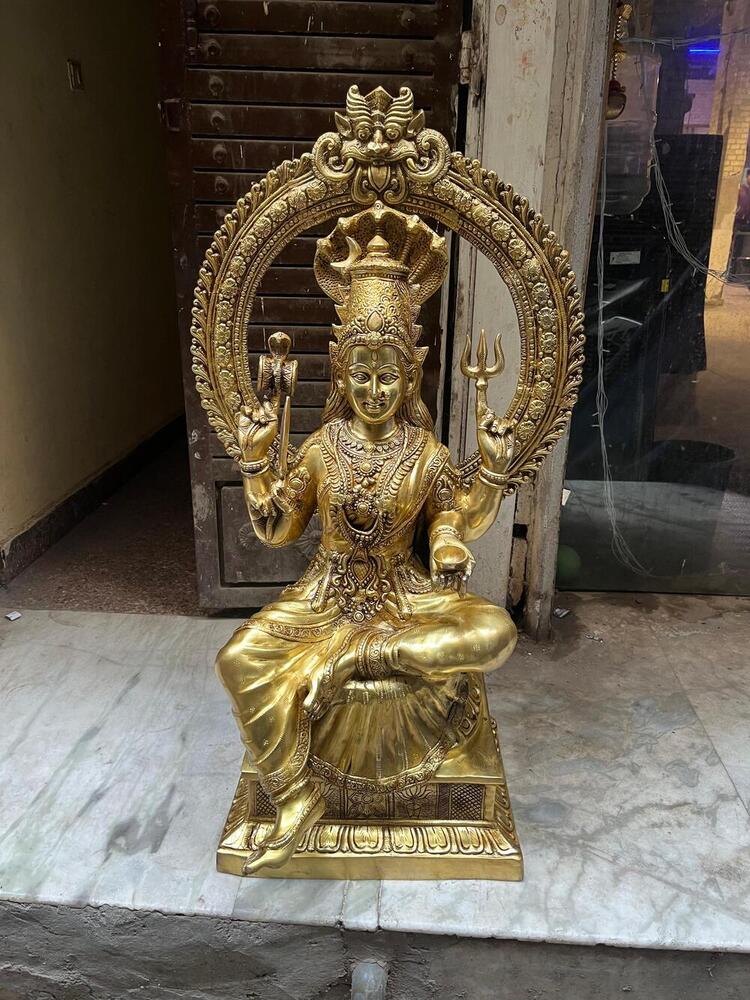 Laxmi Brass Statue - Material: Metal