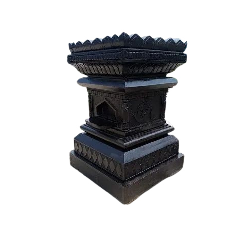 Black Stone Tulsi Pot