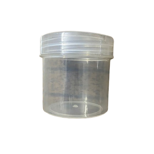 Rpp Plastic Container - 50gm Capacity, Transparent Round Design | Durable Material with Warranty