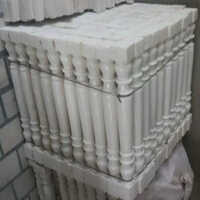 White Marble Railing Pillar - High-quality Marble, Customized Size, Elegant White Color | Perfect For Home, Outdoor, And Religious Decoration