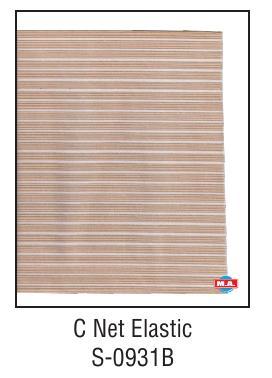 C Net Elastic - Polyester, 100gsm, 58" Wide, Beige | Stretchable, Durable, Lightweight, Breathable