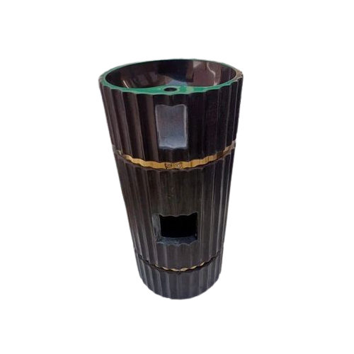 Marble Pedestal Wash Basin - Color: Black