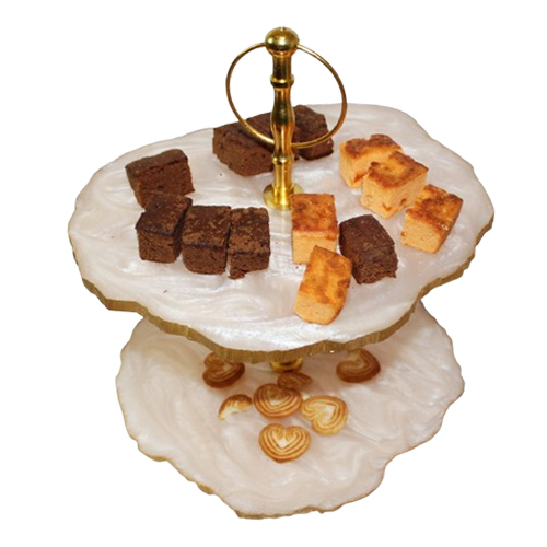 Resin Double Cake Platter