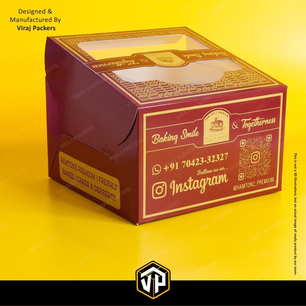 Customize Cake Box - Finishing: Glossy Lamination