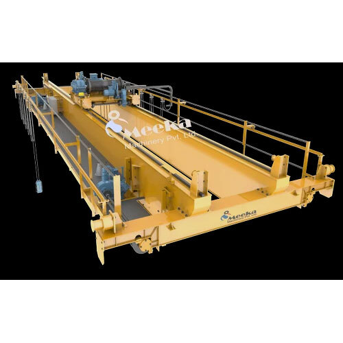 Material Handling Crane - 220 Volt Electric Power Supply, New Condition, Vibrant Yellow Color for Industrial Use