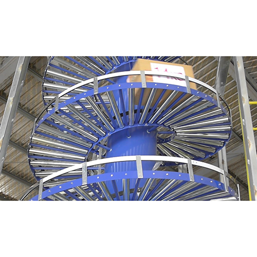 Industrial Spiral Conveyor Roller - Color: Blue