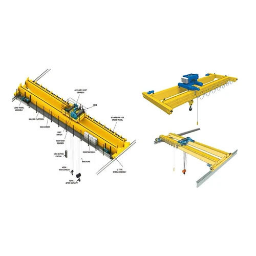 Double Girder Type Eot Crane - Color: Yellow