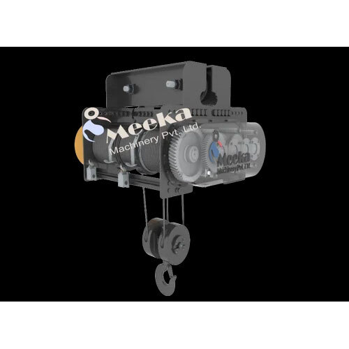 Power Travel Wire Rope Hoist - Color: Black