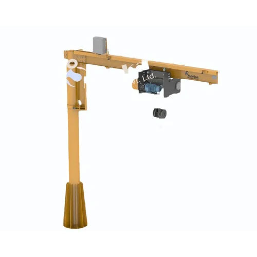 Pillar Mounted Jib Crane - Color: Yellow