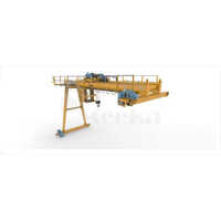 Semi Portal Crane - 20 Ton Max Load, 220 Volt Electric Power | New Condition, Vibrant Yellow For Enhanced Visibility