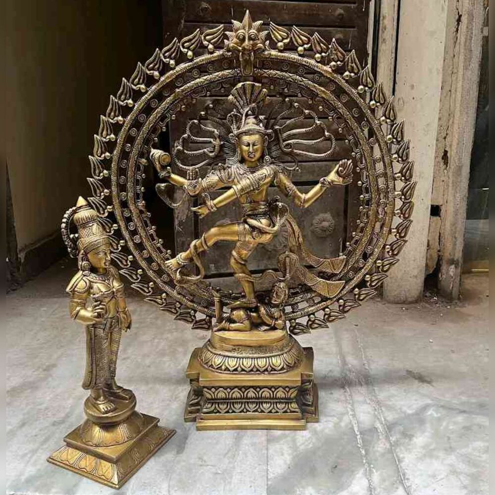 Brass natraja statue