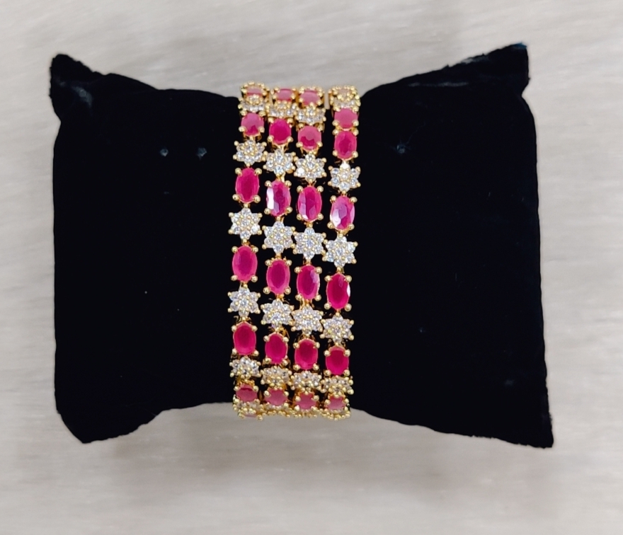 American Diamond Gold Bangles
