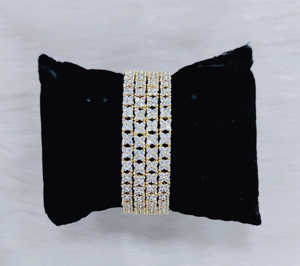 American Diamond Gold Bangles