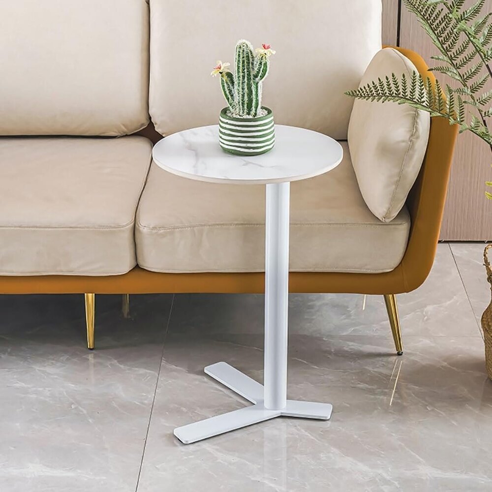 Sofa Side Table, Simple Small Household Bedside Small Round Table, Size : 40x50cms