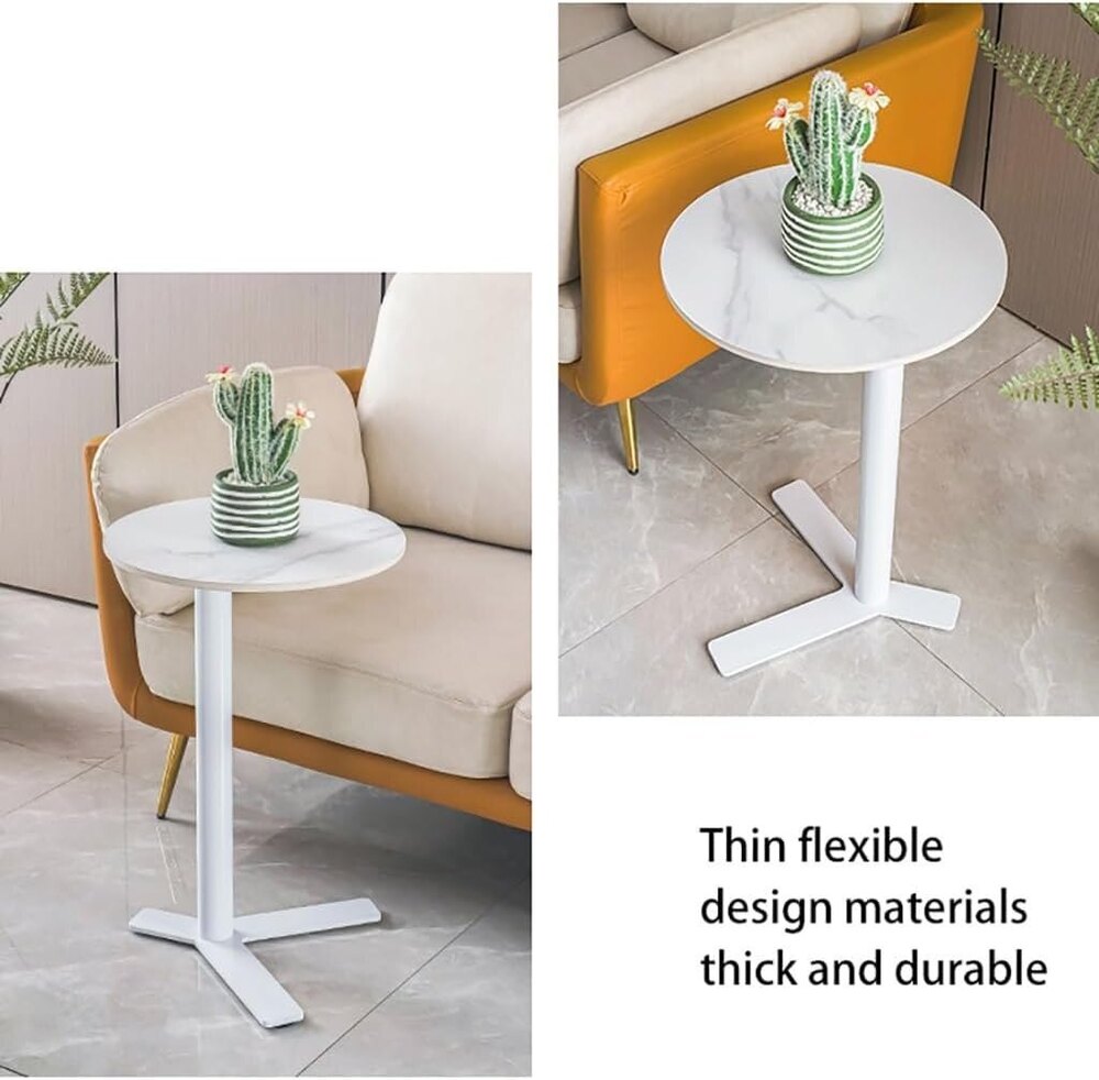 Sofa Side Table, Simple Small Household Bedside Small Round Table, Size : 40x50cms