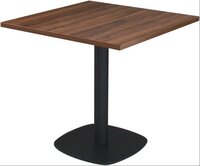 Commercial Cafe Table, 29.5 x 29.5 x 27.5 inches Rounded Base (Black) Steel Legs Table, Wood