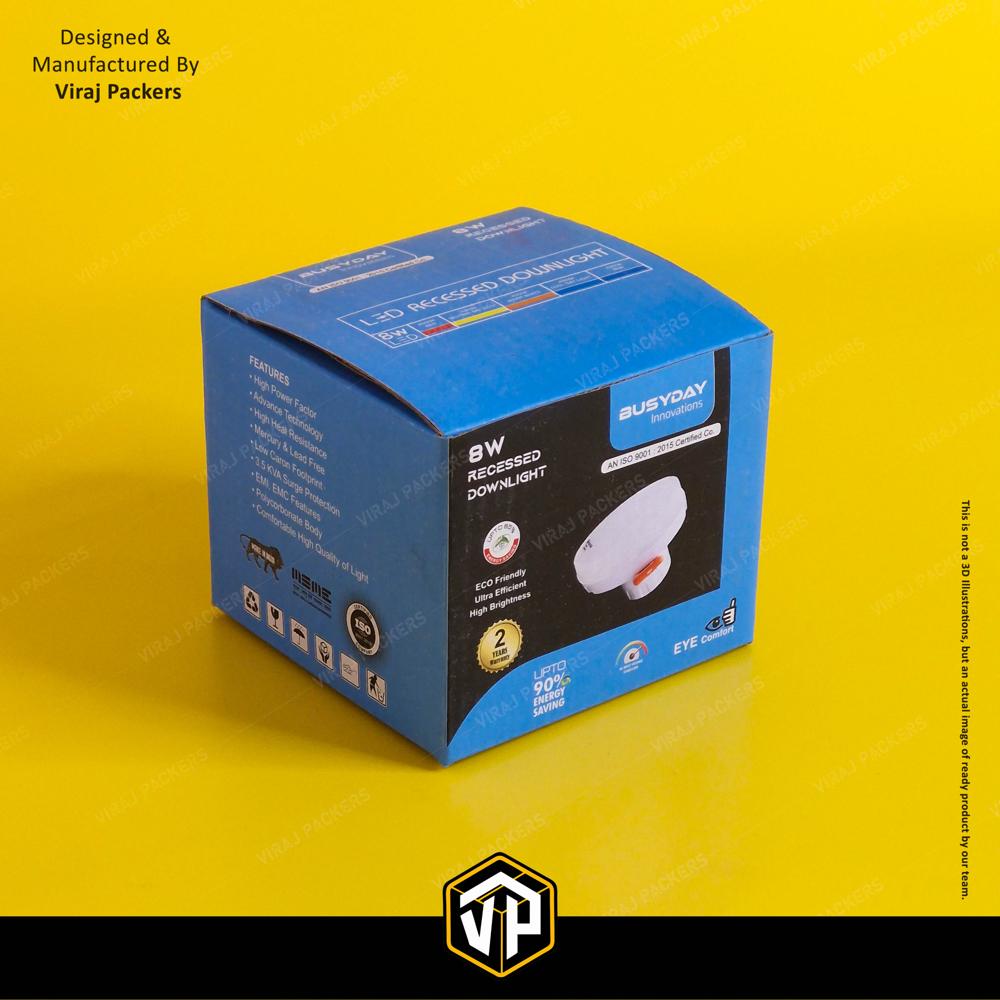 Customize Led Bulb Boxes - Finishing: Glossy Lamination