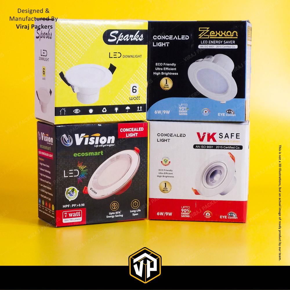 Customize Led Bulb Boxes - Finishing: Glossy Lamination