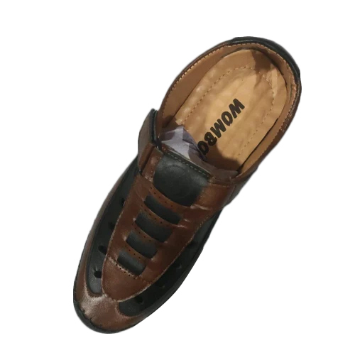 Men Leather Casual Shoes - Color: Black