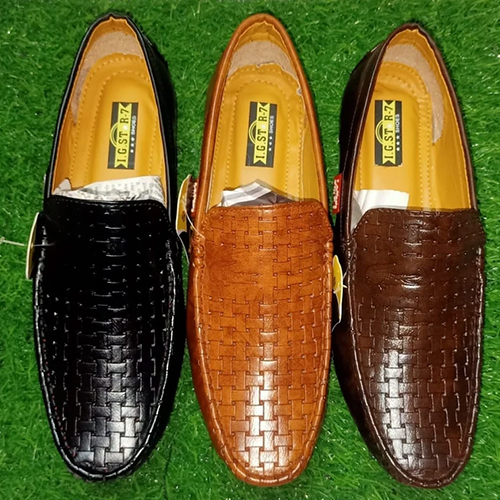 Mens Leather Loafer Shoes - Color: Multicolor