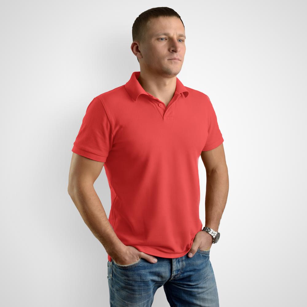 Mens Cotton Regular Fit Polo Neck T-Shirt - Customized Sizes, Short Sleeves, Vibrant Red, Hand Washable, Classic Polo Collar, Plain Pattern