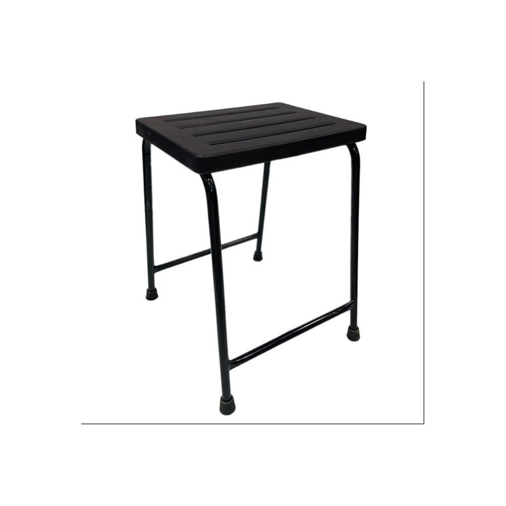 Iron Stool For Home Doctor Stool Medical  Stool Multipurpose Stool 1 Pc. With Plastic Top - Color: Black