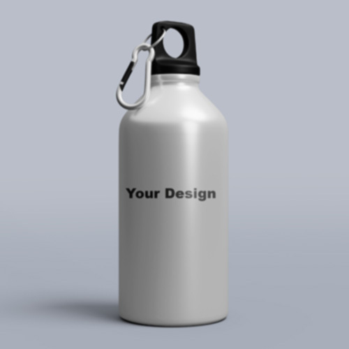 Customize Bottle - Metal 1 Liter Capacity, Round Shape with Screw Cap Sealing, Customizable Logo via Screen Printing