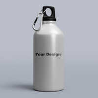 Customize Bottle - Metal 1 Liter Capacity, Round Shape With Screw Cap Sealing, Customizable Logo Via Screen Printing