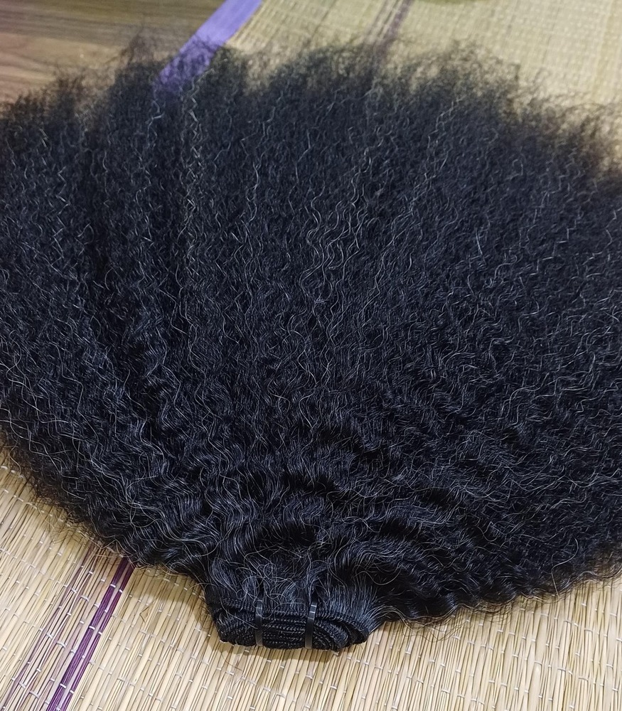 Single Donor Remy Kinky straight Human Hair Extension