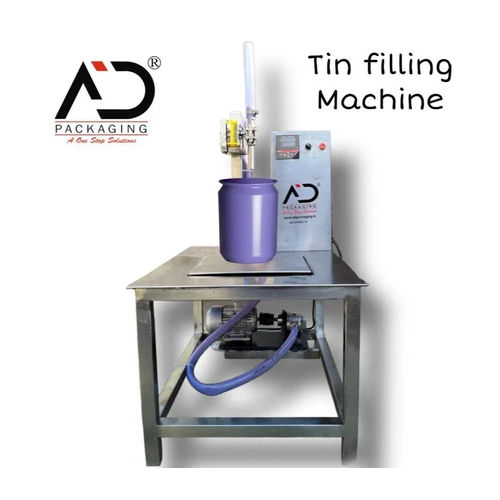 Semi-Automatic Liquid Filling Machine - Stainless Steel with S.S.304 Cladding, 24"x24"x36" Dimensions, 220V, 20 BPM Capacity | 1 Year Warranty, Silver Color, Electric Drive Type