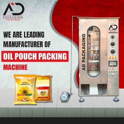 Automatic Edible Oil Pouch Packing Machine - Color: Silver