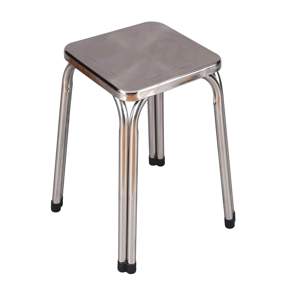 Stainless Steel Standard Multipurpose Medical Stool (Silver) - 37 Cm