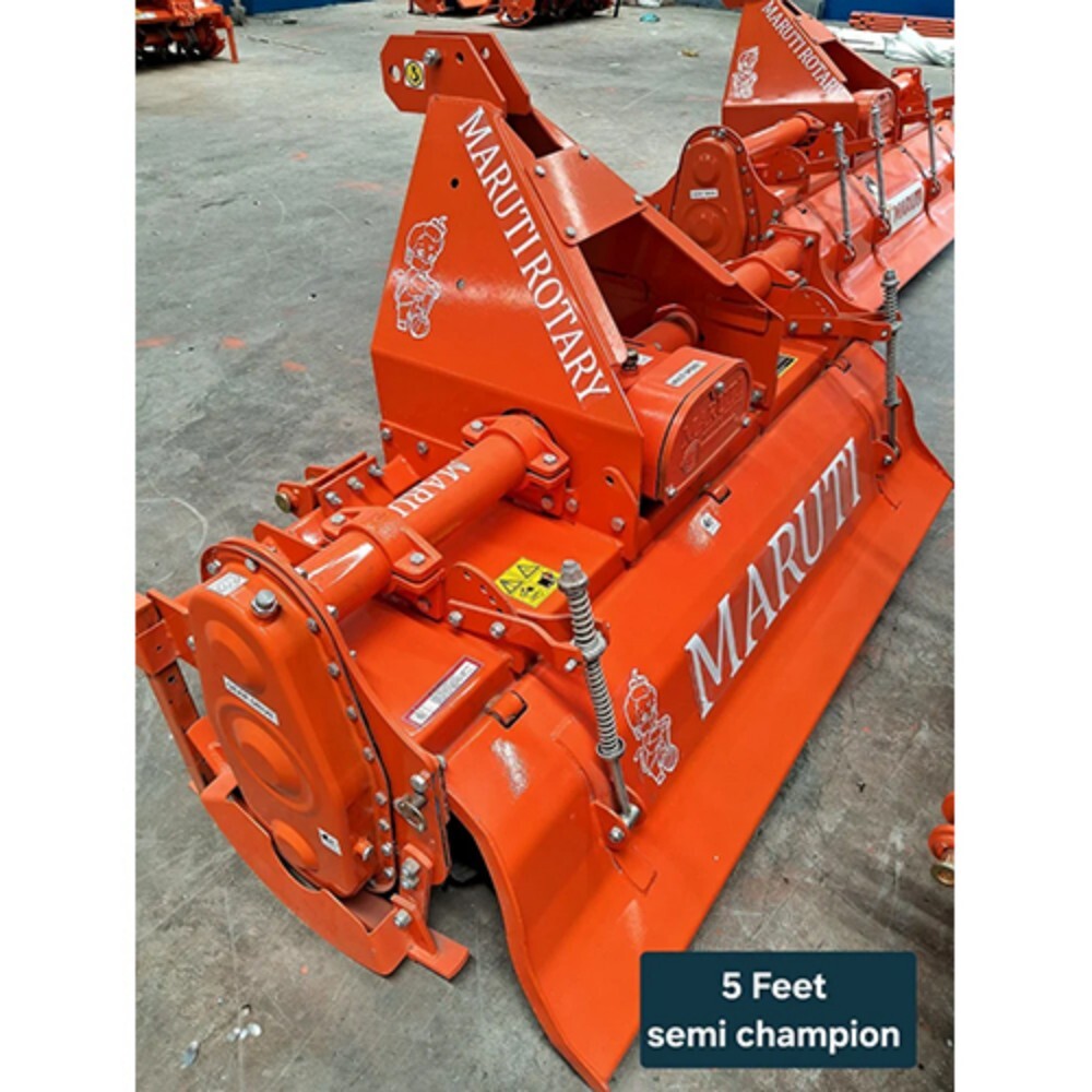 5 Feet 36 Blade Semi Plus Rotavator - Color: Orange Paint Coated