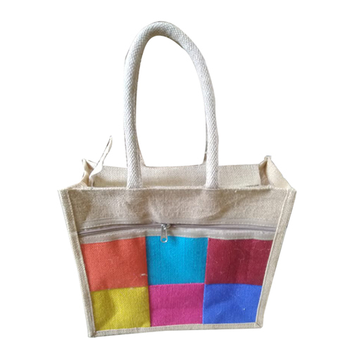Designed Jute Bag - Color: Multicolour